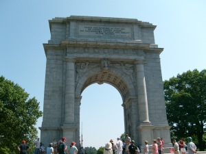 Washington Memorial Arch.  This was not present during the encampment.
